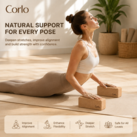 Blocs et briques de yoga en liège naturel haute densité écologiques pour la méditation, usage universel