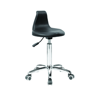 Chaise de laboratoire industrielle ESD de haute qualité en mousse PU noire réglable en hauteur pivotante antistatique