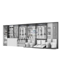 Présentoirs métalliques modernes détachables et personnalisables pour robinets de salle de bain, idéaux pour les salons professionnels et les expositions