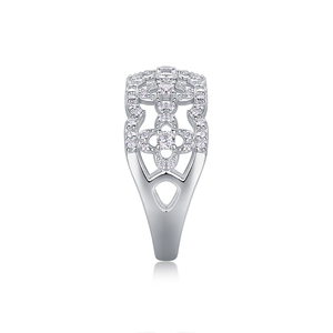 Nhẫn nữ bạc S925 đính đá Moissanite cắt <span class=keywords><strong>baguette</strong></span>, phong cách Hip Hop Cuban, mạ bạch kim, thích hợp làm nhẫn cưới, nhẫn đính hôn, dự tiệc hoặc làm quà tặng - Product Image 4