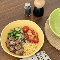 Grand bol en céramique de 8 pouces de haute qualité pour usage domestique, idéal pour ramen et soupes, compatible micro-ondes, design moderne et minimaliste à motif éclaboussures d'encre
