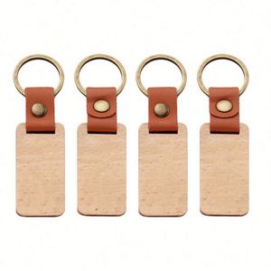 Porte-clés ronds en bois écologiques, durables, portables, non finis, vintage, pour cadeaux DIY avec impression en typographie - Product Image 3