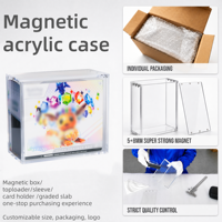 Boîte de protection en acrylique personnalisée pour cartes Elite Trainer Box (ETB) de 5+8 mm d'épaisseur avec couvercles magnétiques robustes – Étui en plastique acrylique pour cartes ETB
