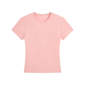 Camisetas de mujer <span class=keywords><strong>sexys</strong></span> de marca, lisas, de algodón, de talla grande, de verano, al por mayor, bordadas, informales, ajustadas, estampadas - Product Image 5