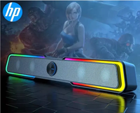 HP DHE-6002 RGB Ordinateur SoundBar HiFi Son Stéréo Portable Filaire Haut-parleurs de Bureau pour PC TV Cinéma