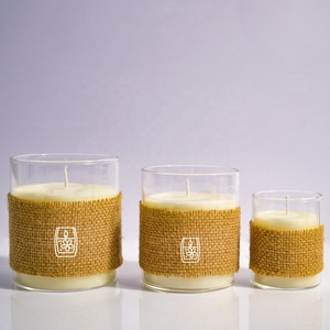 Vela de cera de soja natural en frasco de vidrio - Product Image 1