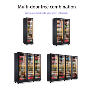 Ba Cửa Cửa Kính Cửa Dọc Hiển Thị Tủ Đông Thương Mại Tủ Lạnh Thẳng Đứng Uống Tủ Đông - Product Image 4