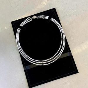 Collar de Perlas de Agua Dulce Naturales de 4-5 mm, Círculo Perfecto, Aurora Lunar, Separadas, Versátiles, Múltiples Estilos de Uso - Product Image 1