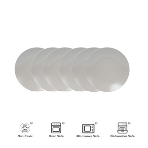 Promotion de septembre : Assiettes et bols de cuisine ronds au design unique, service de vaisselle en céramique, service de vaisselle en grès lisse pour la décoration - Product Image 4