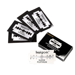 ใบมีดโกนหนวดสองคมเคลือบสแตนเลสแบบสวีเดน Matgicol 100 ชิ้น สำหรับโกนหนวด - ไม่ใช้แล้วทิ้ง - Product Image 4