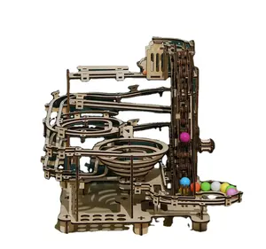 木製パズルメカニカルギアおもちゃマーブルランDIYクラフト3DギフトセットボックスパッケージウッドOEMユニセックス木製ゲーム14年以上