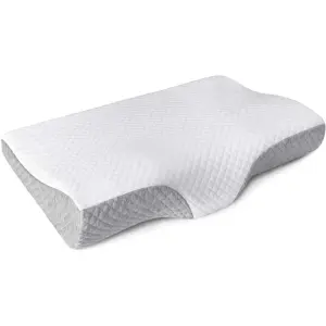 Lit à faible quantité minimale de commande Contour de sommeil dormeur latéral en forme de papillon Anti ronflement oreiller en mousse à mémoire orthopédique cervicale