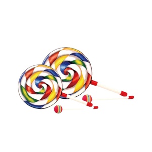 Tamburo A Mano A-Star 20cm - Per Bambini, Con Battitore Morbido, Design Arcobaleno