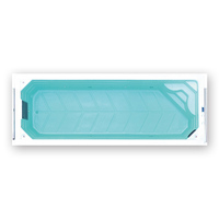 Piscine à remous de marque Bigeer, design moderne, 8 m de long, 3 m de large, avec système de contrôle américain Balboa