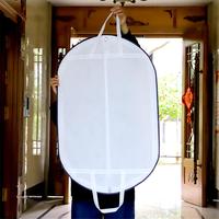 Housse de costume OEM en non-tissé, pliable, suspendue, réutilisable, anti-poussière, avec logo personnalisé, pour rangement