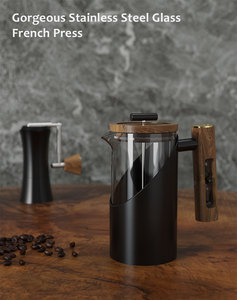 Dhpo thân thiện với môi gốm cà phê Báo Chí nóng đen đôi đồng hồ cát trà Maker 4 Hệ thống lọc thép không gỉ Kính cafe hẹn giờ - Product Image 2