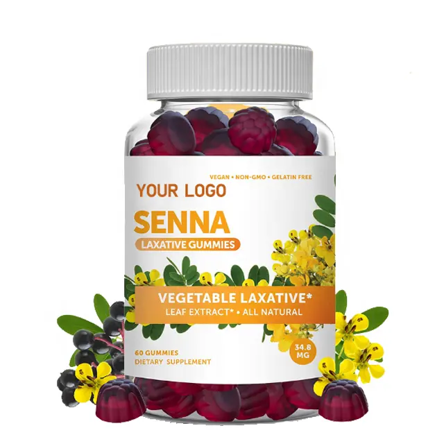 Haccp OEM ODM Senna Abführmittel Gummis für Erwachsene und Kinder Natural Senna Plus Abführmittel und Hocker Weichspüler für Frauen, Männer