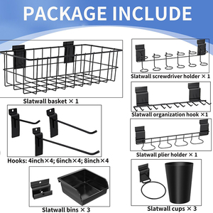 Ganchos Negros para Panel de Lamas JH-Mech, 22 Piezas, Resistentes a la Corrosión, Móviles, Accesorios Metálicos para Panel de Lamas - Product Image 4