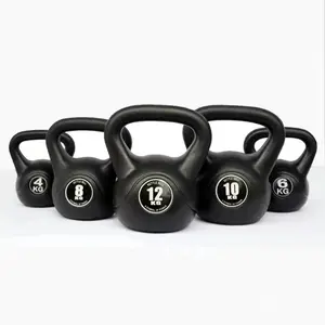 Colorido Kettle Bell Ginásio Fitness Ferro Fundido Logotipo Personalizado Pesos Neoprene Kettlebells para Treino Corporal