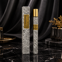 Coffret Cadeau de Parfum en Flacon Cristal Gris Platine pour Soirée de Mariage, Tenue Prolongée