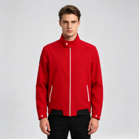 Veste de safari pour homme en laine, col montant, softshell enduit, camouflage, imperméable, coupe-vent, couleur contrastée, fermeture éclair intégrale, pour le travail et le quotidien