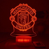 Lampe LED en acrylique 3D personnalisable avec 7 couleurs changeantes, en forme de ballon de football, pour enfants, cadeau