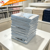 Parure de draps en microfibre brossée style européen, ensemble de literie 4 pièces unie teinte et gaufrée pour hôtel
