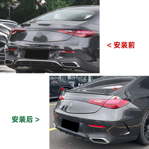 Mercedes-Benz Rear Spoiler Piano <b>Black</b> Carbon Fiber Texture ABS <b>Trunk</b> Wing For CLE Coupe C236 2024+ - Product Image 4