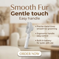 Brosse de toilettage pour animaux de compagnie avec fonction d'éclairage, poignée ergonomique, peigne autonettoyant, élimine les poils emmêlés, accessoire de toilettage pour chat et chien