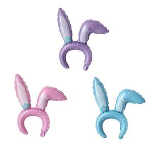 Speciale Schattige Kinderen Happy Birthday Party Hoed Folie Ballonnen Peking Opera-Vormige Konijn Hoofdband Ballon - Product Image 2