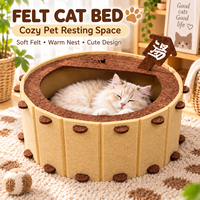 En gros, Maisonnette ronde en feutre pour chat, griffoir, tunnel interactif pour chat, lit, nid de jeu multi-trous pour animaux de compagnie, OEM, taille et couleur personnalisables