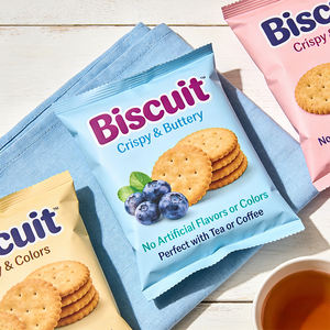 Emballages personnalisés en plastique laminé thermoscellable de qualité alimentaire pour bonbons, barres <span class=keywords><strong>chocolat</strong></span>ées, nougats, biscuits, emballages de biscuits - Product Image 4