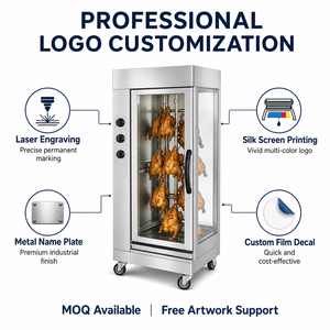 Machine à rôtir le poulet <span class=keywords><strong>au</strong></span> gaz rotative en acier inoxydable 26KW, équipement <span class=keywords><strong>de</strong></span> cuisine pour la restauration, utilisation en snack-bar, garantie 1 an - Product Image 3