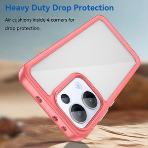 Coque de téléphone Slim Armor pour Oppo Reno 13 Pro 13F, couleur créative, rigide et transparente, avec bouton en métal, pour pare-chocs - Product Image 2