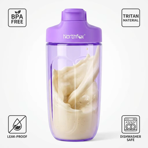 Botella Mezcladora de Proteínas Tritan de 380 ml con Logotipo Personalizado, Vaso Mezclador Portátil, Libre de BPA, a Prueba de Fugas, para Batidos, Fitness y Deportes - Product Image 1