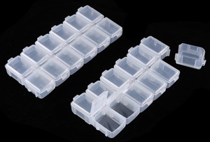 Detachable Half Transparent Nail Decoration <b>Storage</b> <b>Box</b> Diamond Painting Accessories Salon Manicure Organizer Container <b>Tool</b> - Product Image 6