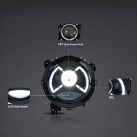 Phare LED noir élégant pour Jeep Gladiator JT 2020-2024 avec clignotant ambre, pièces automobiles de haute qualité, accessoires tout-terrain