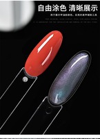 Palette d'échantillons d'ongles professionnelle en plastique double couche 50 pièces, bâtonnets pour vernis gel, nuancier de couleurs d'ongles, outils de pratique de manucure, anneau