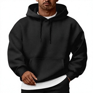 Wholesale Blank Cream Oatmeal <b>Oversized</b> <b>Hoodie</b> <b>Men</b> 450GSM Heavyweight Cotton Fleece Drop Shoulder Pullover Private Label - Product Image 1