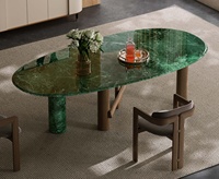 Table à manger rectangulaire créative de luxe haut de gamme, durable, pour appartement, style nordique moderne minimaliste, en marbre naturel, mobilier de maison