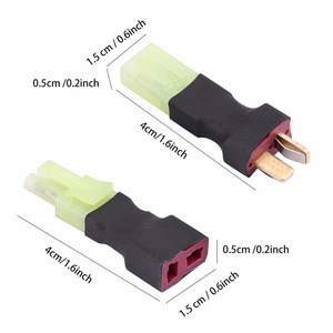 Adaptateur de prise T Deans Mini <span class=keywords><strong>Tamiya</strong></span> femelle vers mâle pour chargeur de batterie RC Airsoft, pièces en plastique DIY - Product Image 4