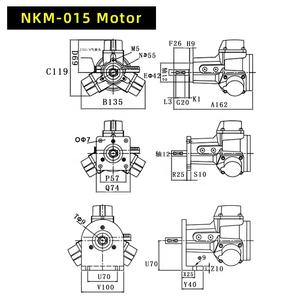 1/8HP 1/6HP 3 피스톤 에어 모터 1/8HP 1/6HP 파워 공압식 툴 믹서 머신 공압 모터 - Product Image 6