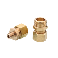 Raccord de compression en laiton, adaptateur réducteur à tête hexagonale en cuivre, filetage mâle BSP BSPT NPT 3 4 6 8 1/8 1/4 3/4, connecteur droit