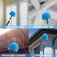 Brosse à toile d'araignée OEM Twist-On - Poils rigides en PBT/PP, base en plastique durable, lavable pour le nettoyage des plafonds à la maison/en extérieur