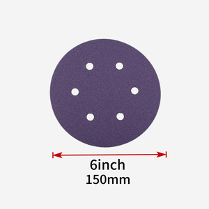 750 Discos de Lijado de Cerámica de 6 Pulgadas y 6 Agujeros - con Velcro, <span class=keywords><strong>Grano</strong></span> 60-800, <span class=keywords><strong>Grano</strong></span> Premium para Madera y Metal, Papel de <span class=keywords><strong>Lija</strong></span> Abrasivo de Larga Duración - Product Image 2