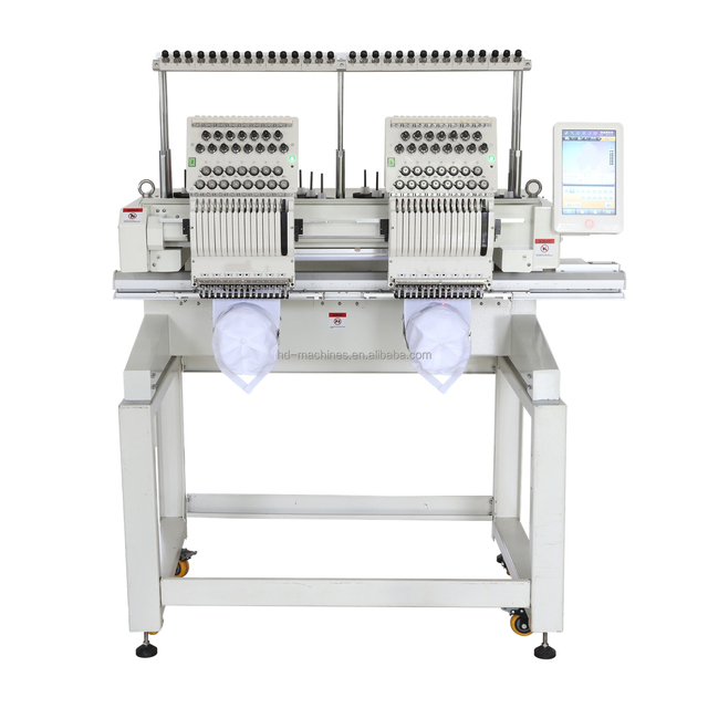 2 Heads 12/15 Needles Computerized New Cap Embroidery Machine with Motor and High-Accuracy