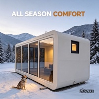 Cabane modulaire préfabriquée Apple Cabin de 20 pieds et 40 pieds pour projets de complexe hôtelier, camping en plein air, hôtel, maison d'hôtes, salon, restaurant, café