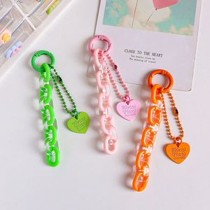 Multi Color Creative Alloy Acrylic Chain Love Keychain Small Fresh <b>Backpack</b> Pendant Couple Hanging Decoration Car Keychain - Product Image 6