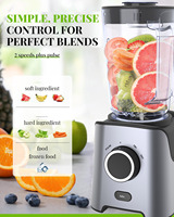 Mixeur-blender de haute qualité à vitesse variable pour jus et smoothies, avec une capacité de 1,8 L pour fruits, épices et céréales