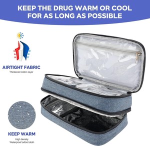 Bolsa de Medicamentos, Estuche Refrigerante para Insulina, Estuche de Viaje de Doble Capa para Diabéticos u Otros Accesorios para el Cuidado de la Diabetes - Product Image 5